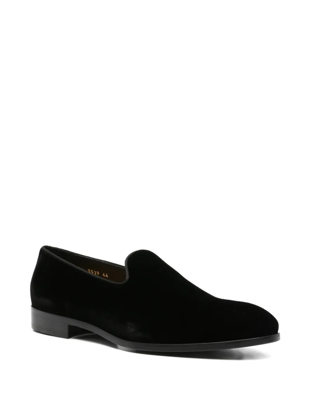Doucal's velvet-effect loafers Zwart