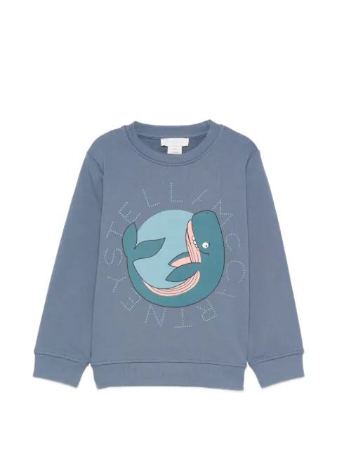 Stella McCartney Kids sudadera con motivo de ballena
