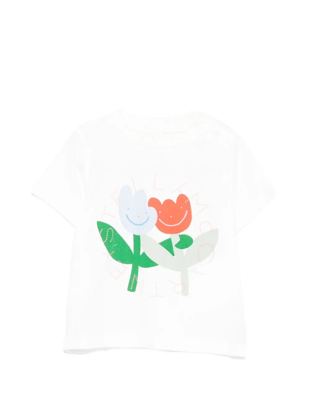 Stella McCartney Kids floral-print T-shirt - Bianco