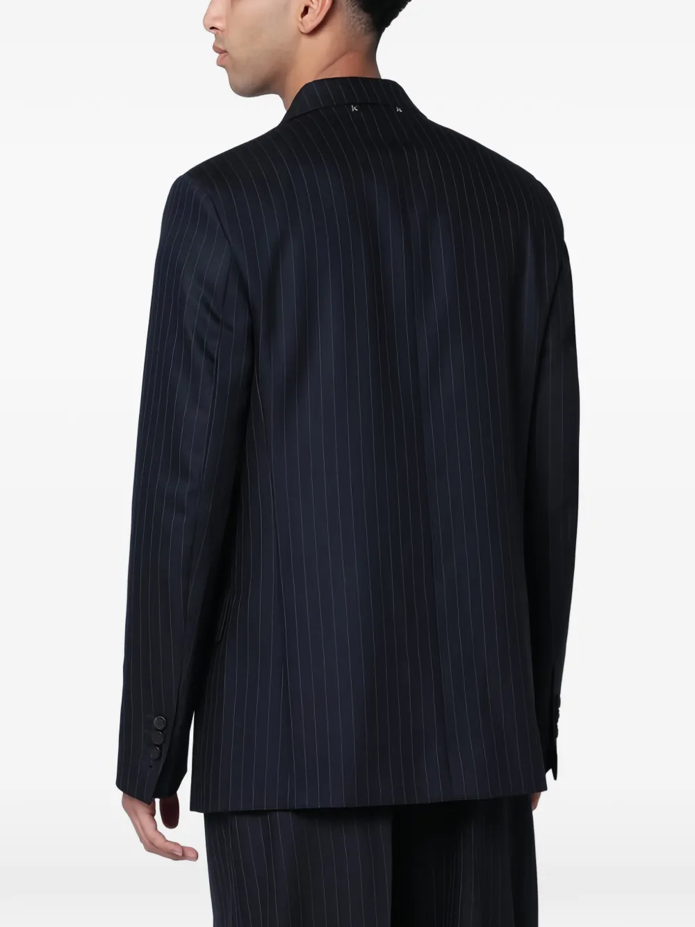  Golden Goose Pinstripe Double-breasted Suit Jacket - Blue 