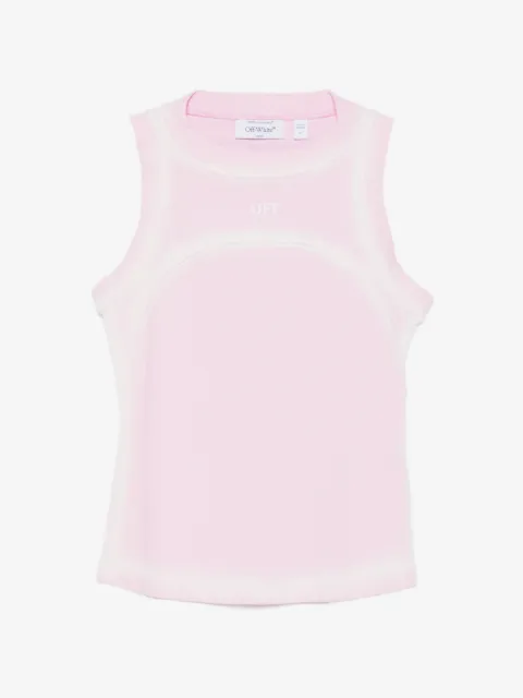 Off-White Geripptes Spray-Off-Stamp Tanktop