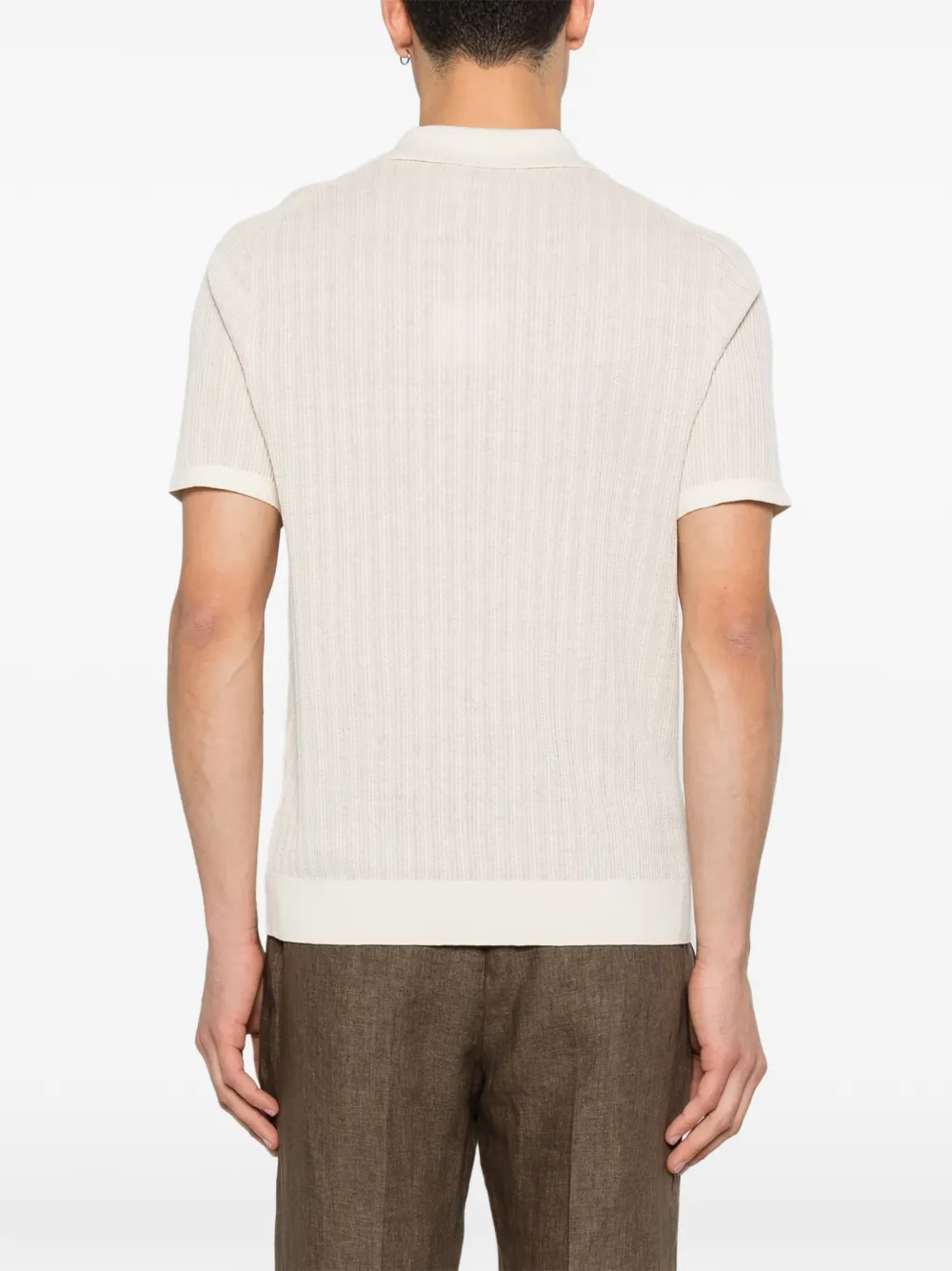 SIMKHAI Geribbeld T-shirt Beige