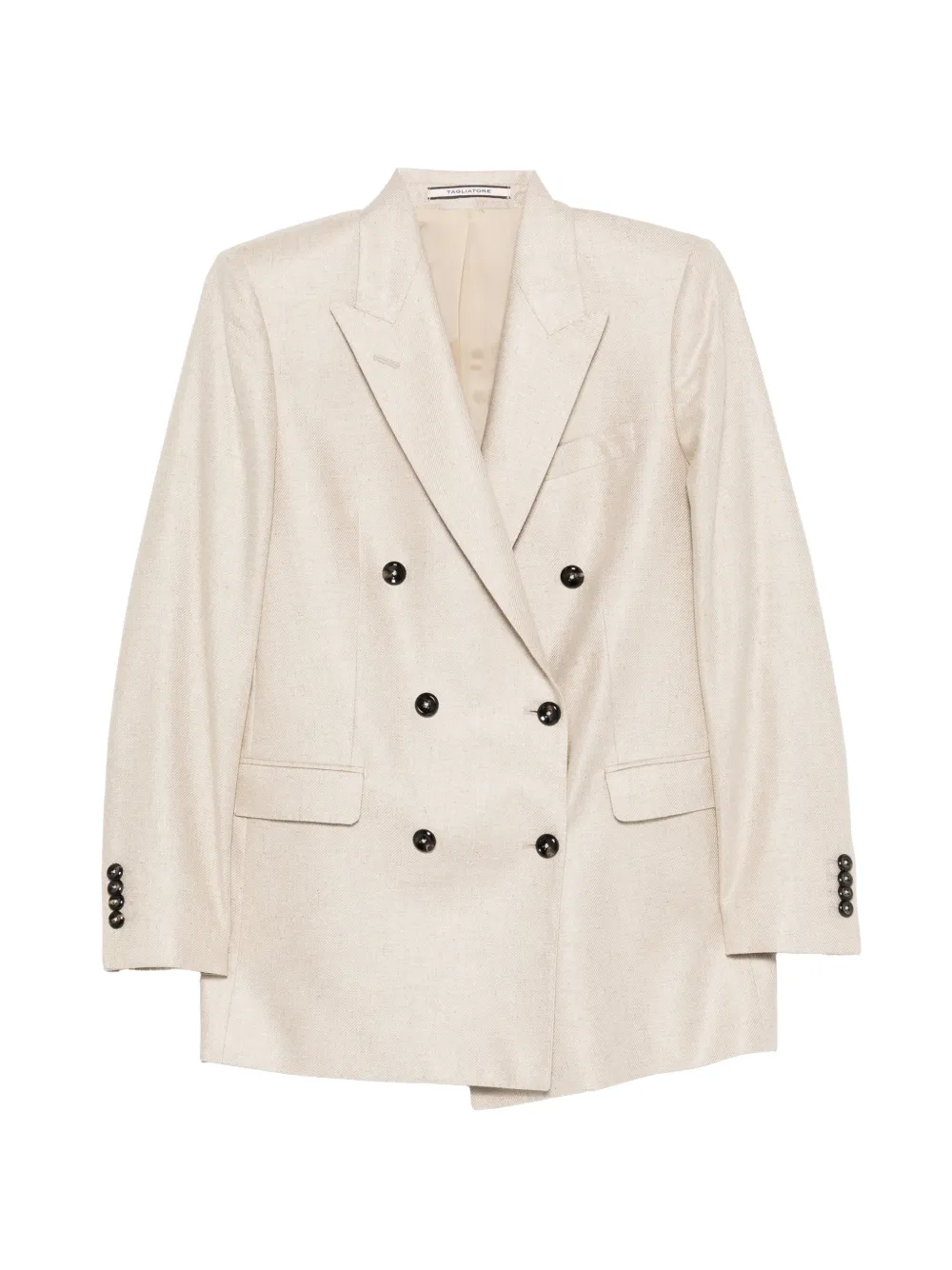 Tagliatore double-breasted flap-pocket blazer - Toni neutri