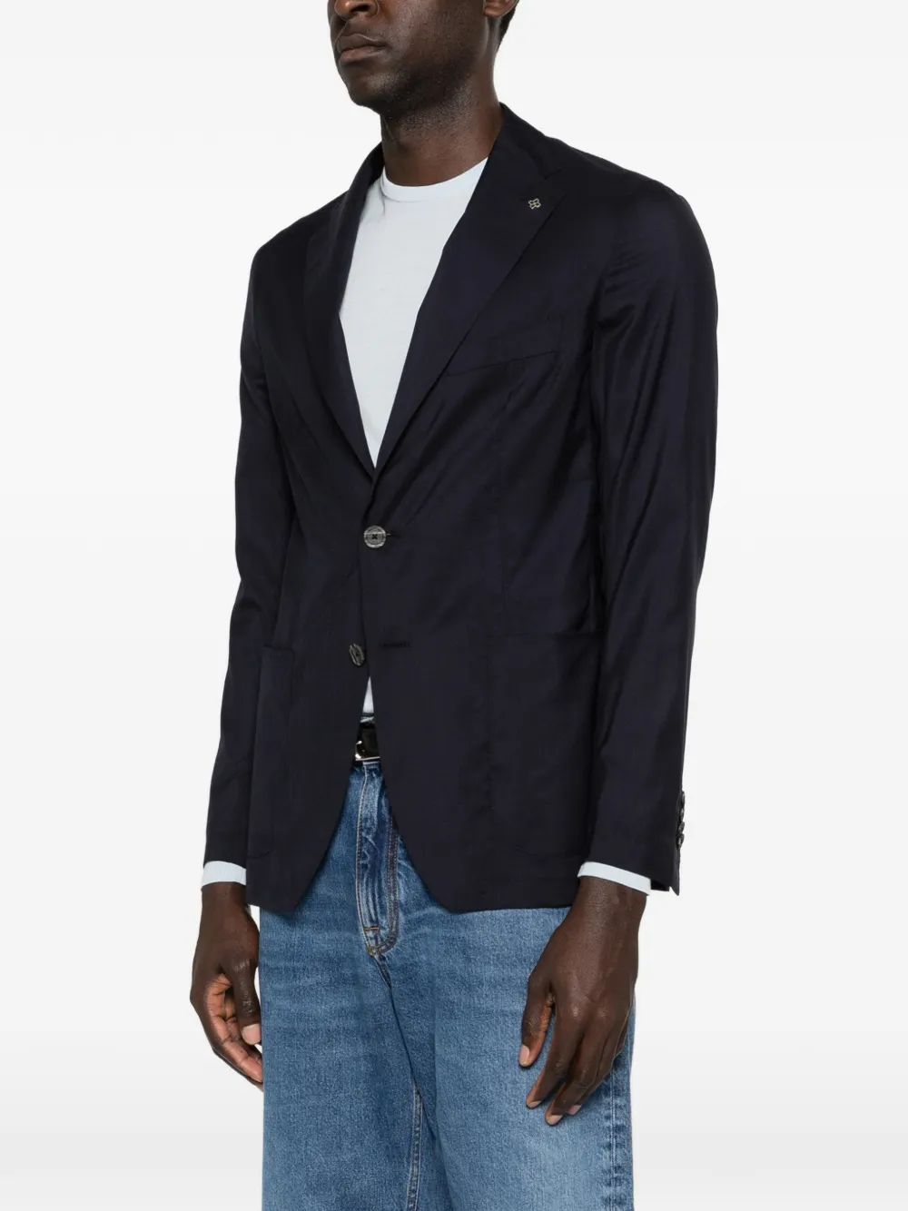Tagliatore Blazer met opgestikte zak en twee knopen Blauw