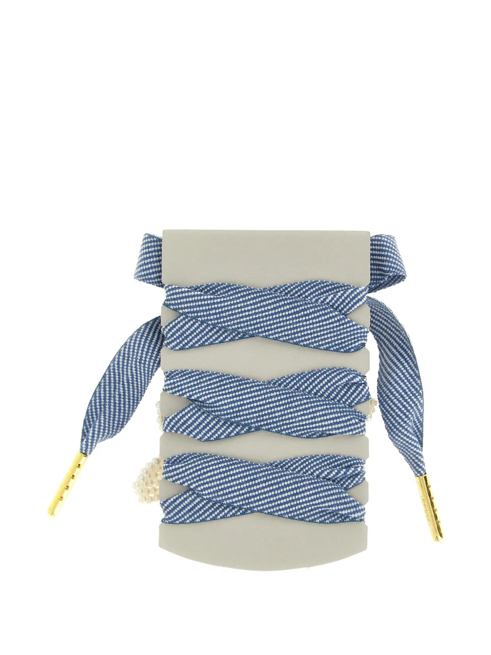 Golden Goose Tweekleurige veters met kralen bedels Blauw