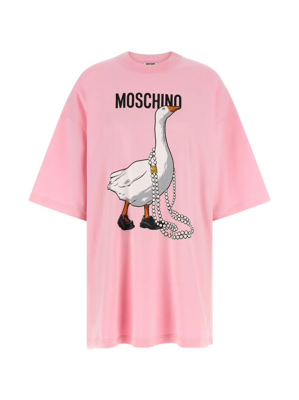 Moschino goose print T-shirt dress - Rosa