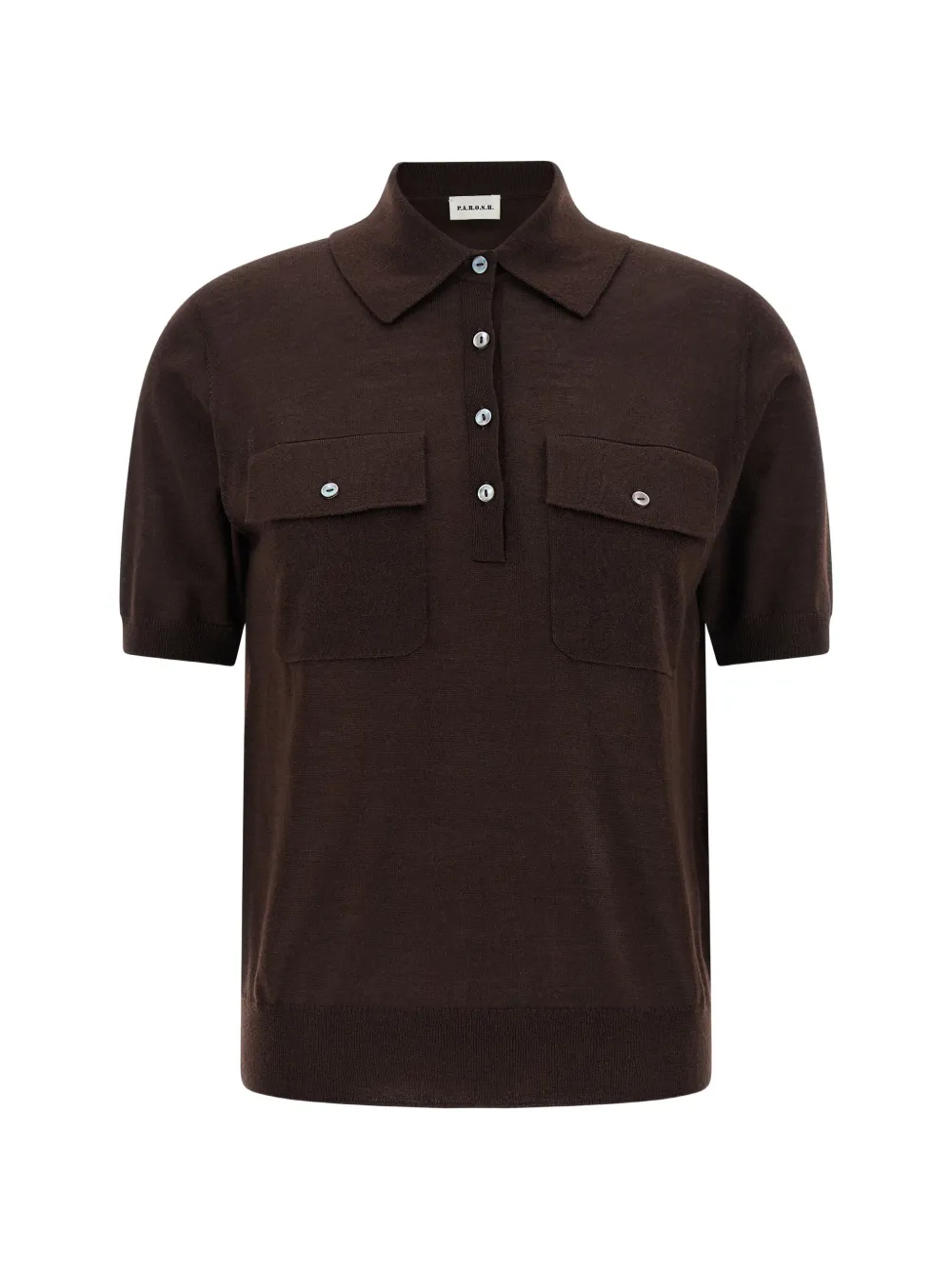 P.A.R.O.S.H. pocket short-sleeve polo shirt - Marrone