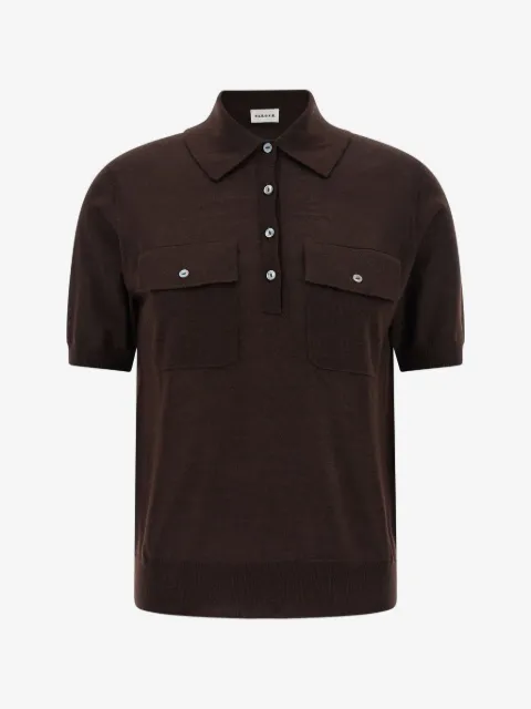 P.A.R.O.S.H. playera tipo polo manga corta con bolsillos