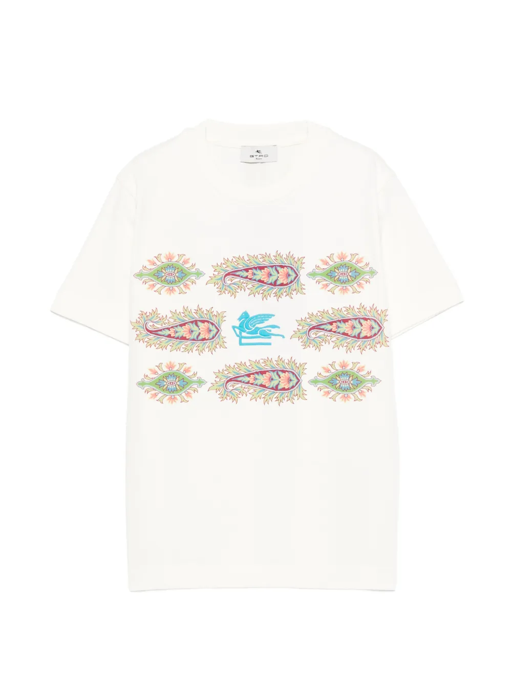 ETRO KIDS embroidered T-shirt - Toni neutri