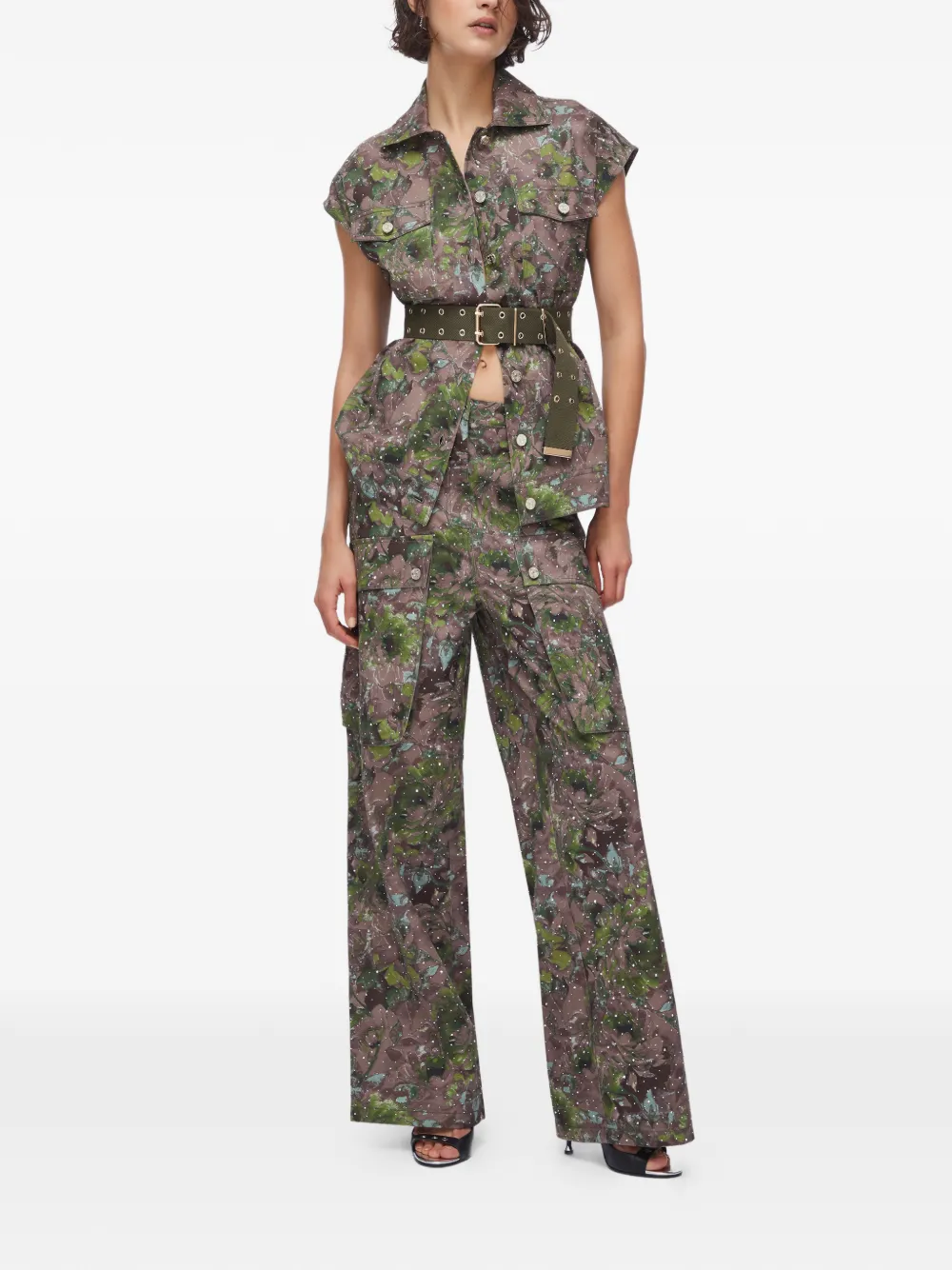 Printed Chest-Pocket Vest