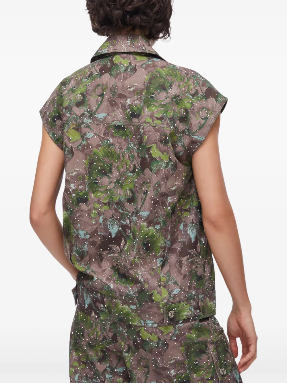 Printed Chest-Pocket Vest