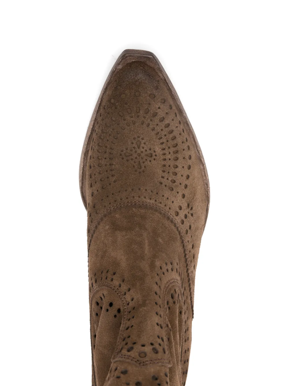 curiositè Leren laarzen met Western-stijl Bruin