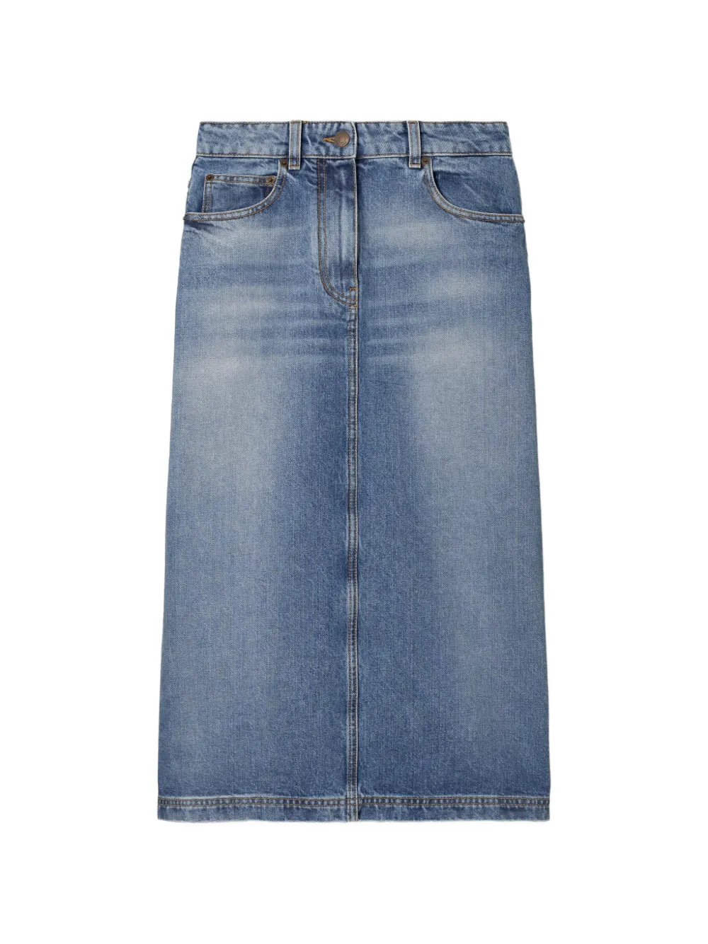 Tory Burch Gonna in denim - Blu