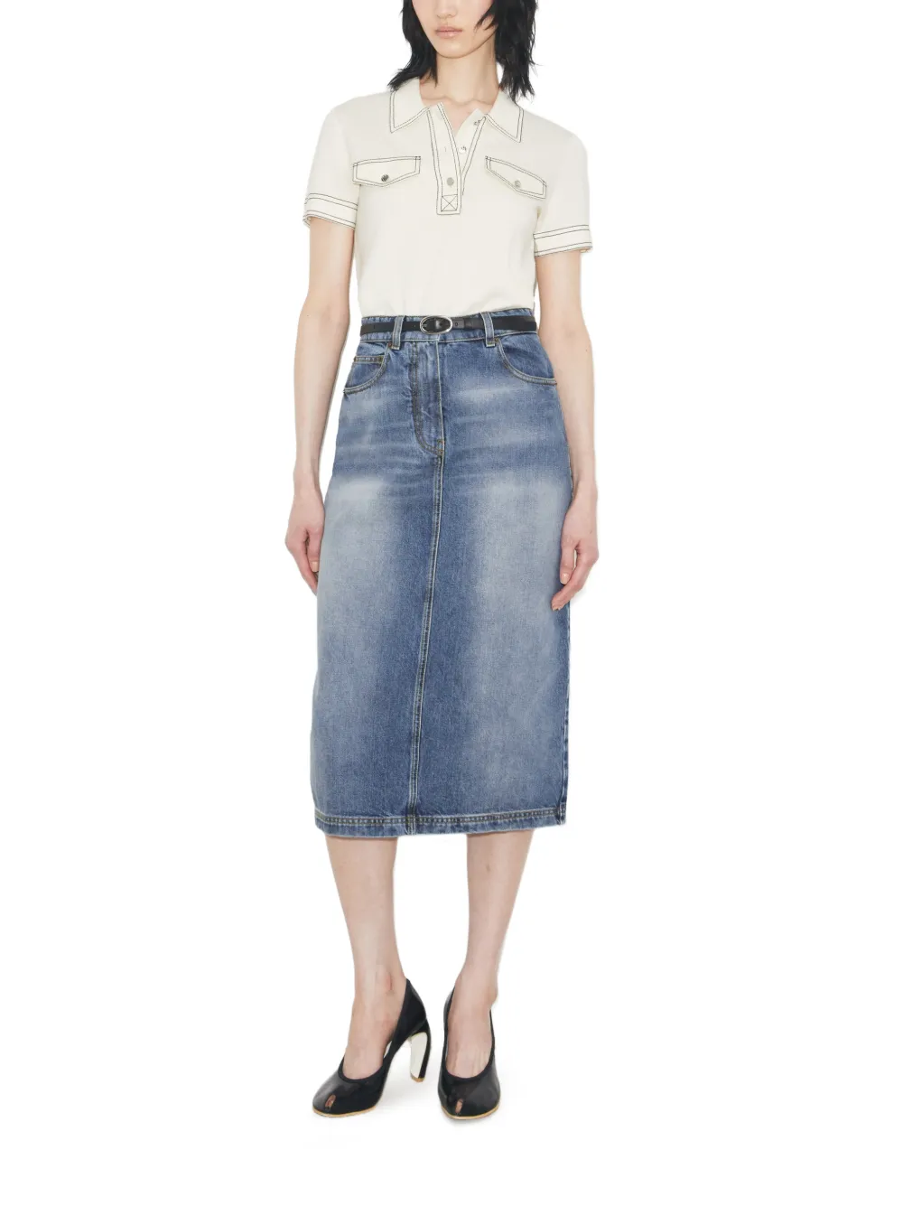  Tory Burch Denim Skirt - Blue 