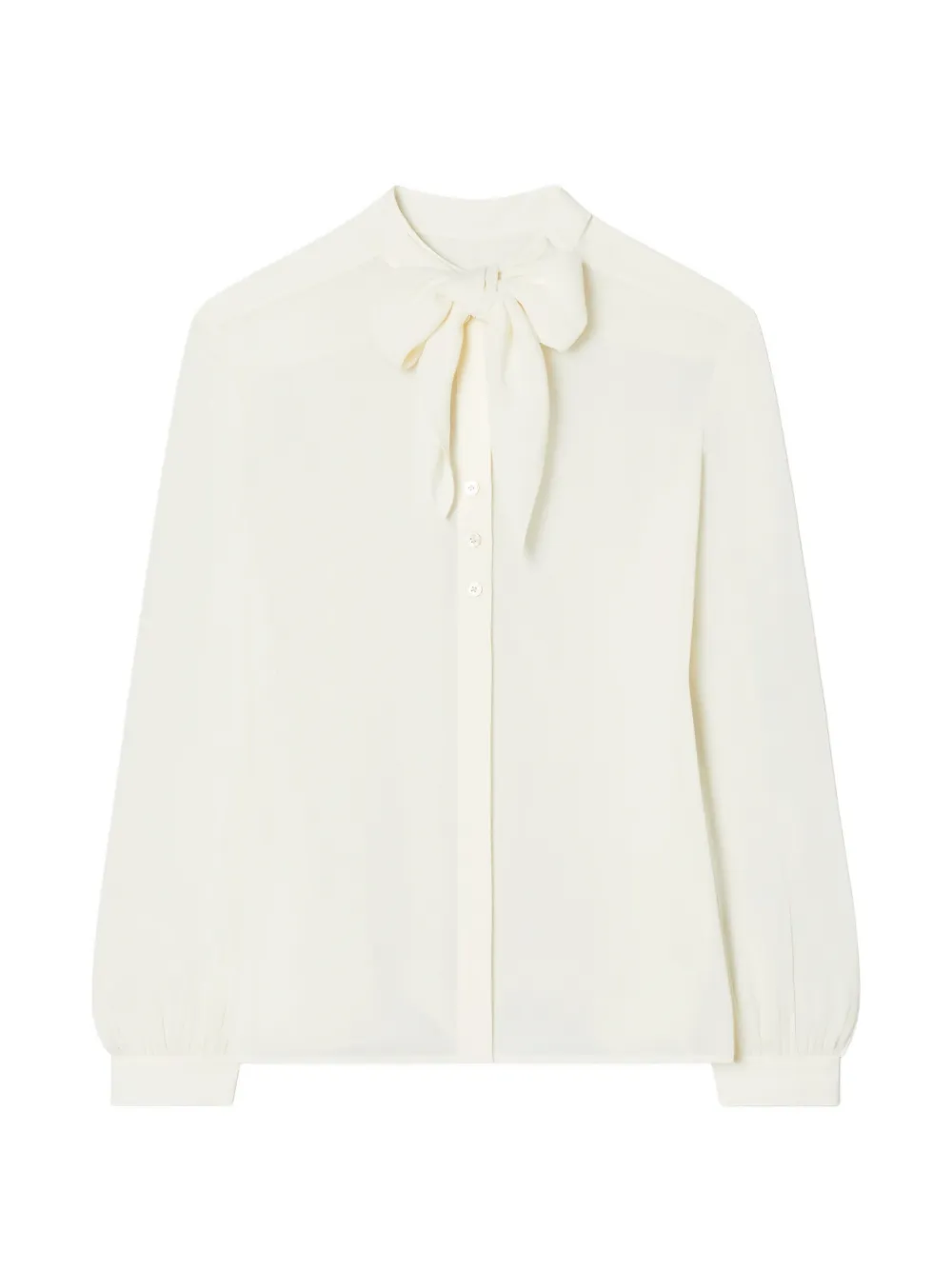 Tory Burch georgette bow blouse - Toni neutri