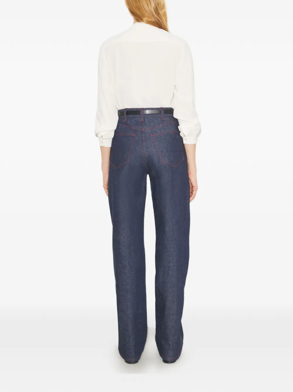  Tory Burch Georgette Bow Blouse - Neutrals 