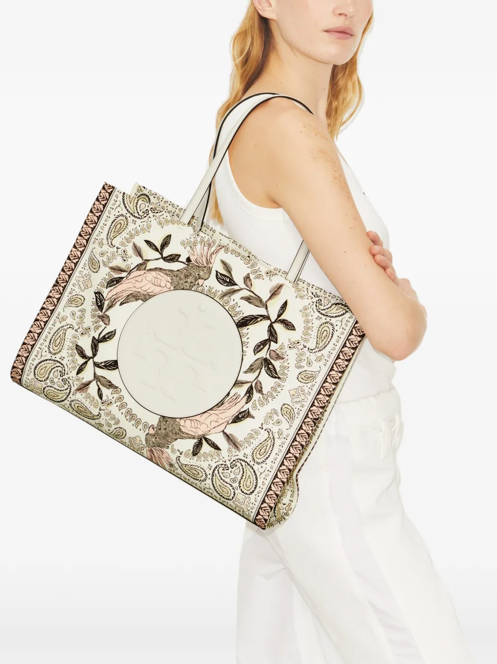  Tory Burch Ella Printed Tote - Neutrals 