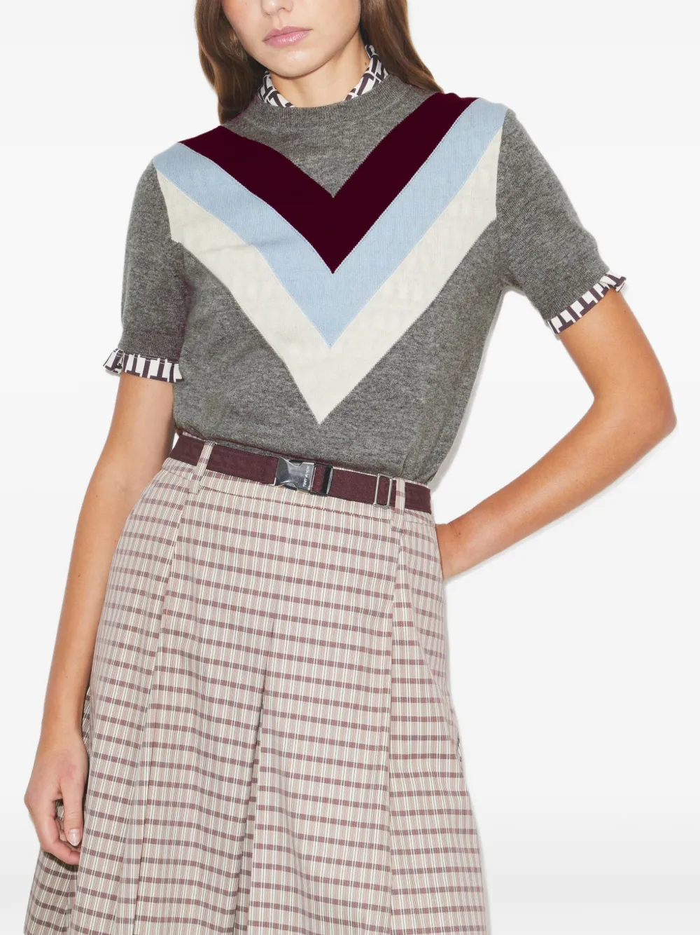 Chevron wool top