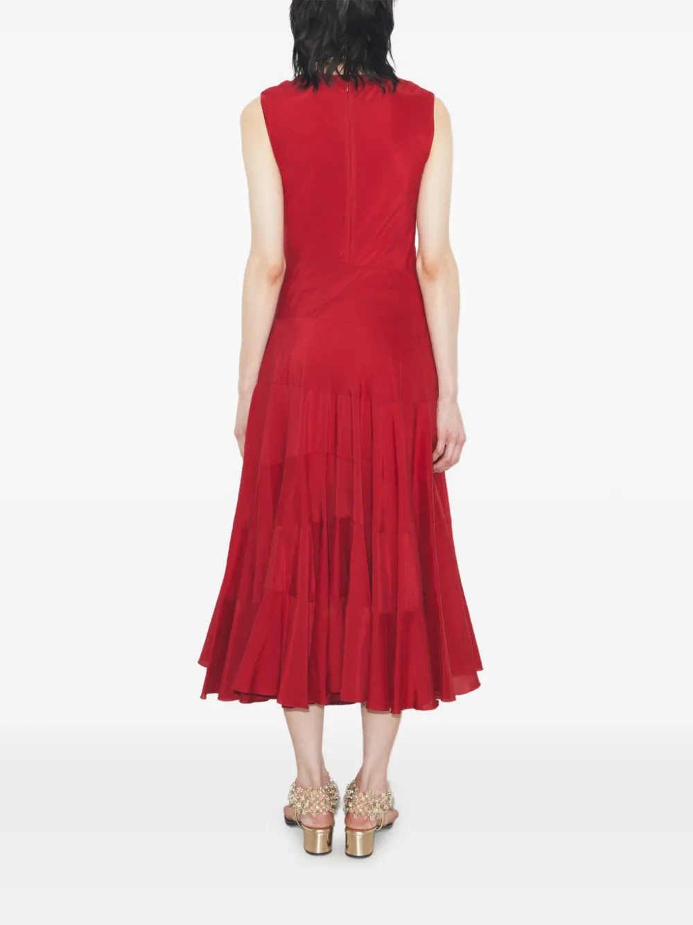  Tory Burch Flared Cotton Silk Dress 