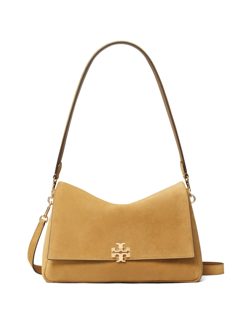 Tory Burch Borsa a spalla Charlie piccola in pelle scamosciata - Toni neutri