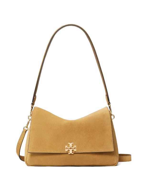 Tory Burch Charlie Leather Shoulder Bag in Neutrals