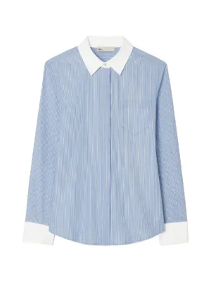 Sacai ストライプ シャツ | ブルー | FARFETCH JP