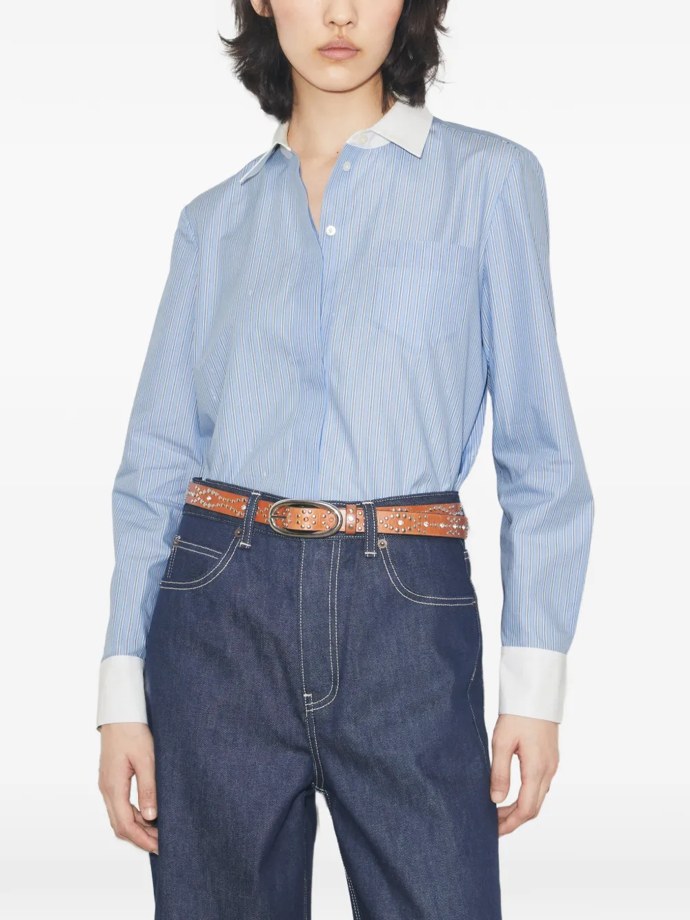 Tory Burch Gestreepte blouse Blauw