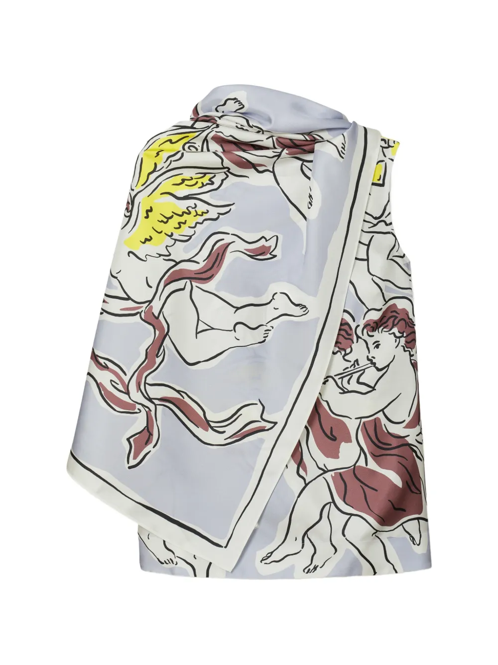 Tory Burch printed silk cape top - Viola