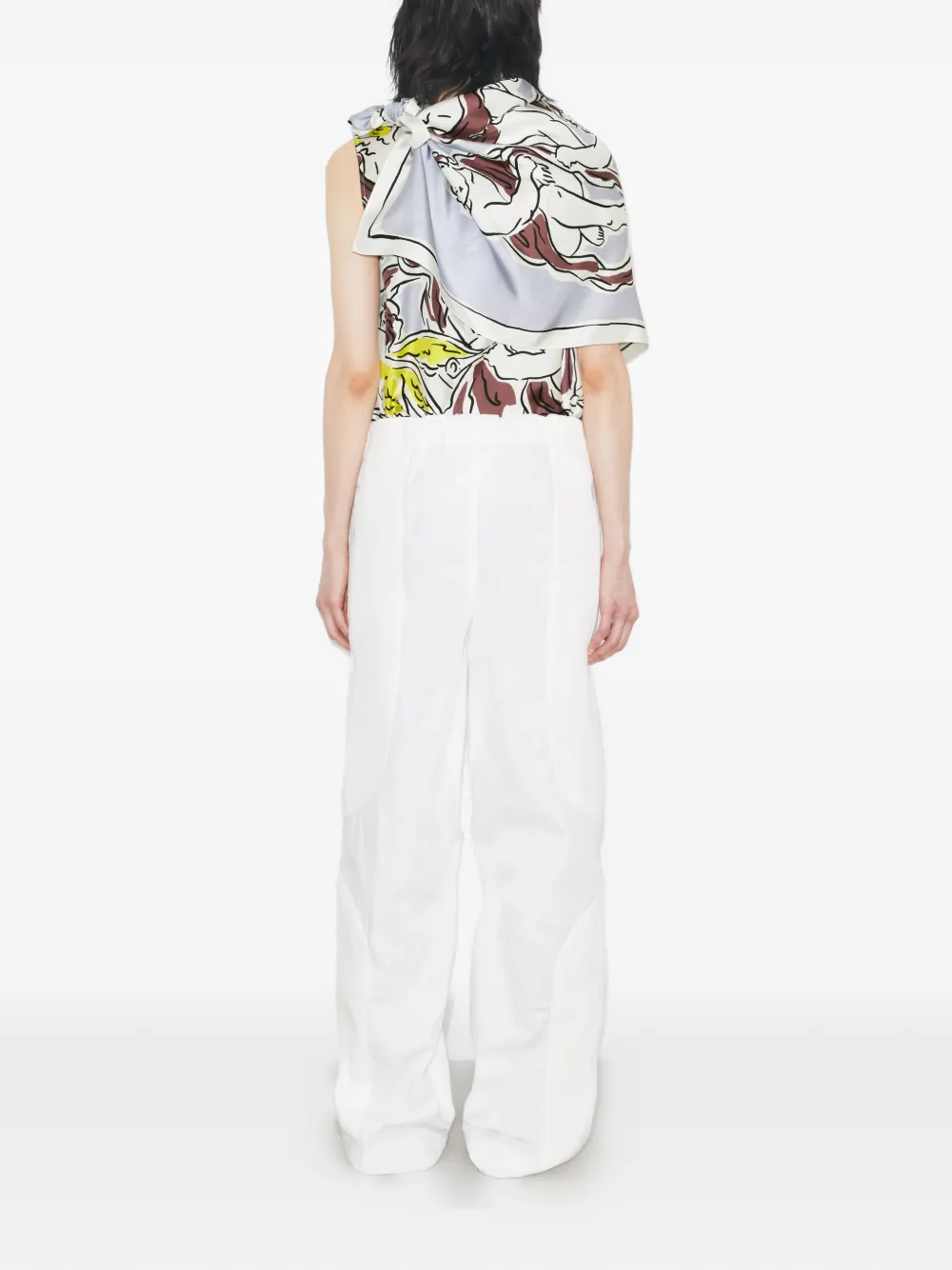 Tory Burch Zijden cape top met print Paars