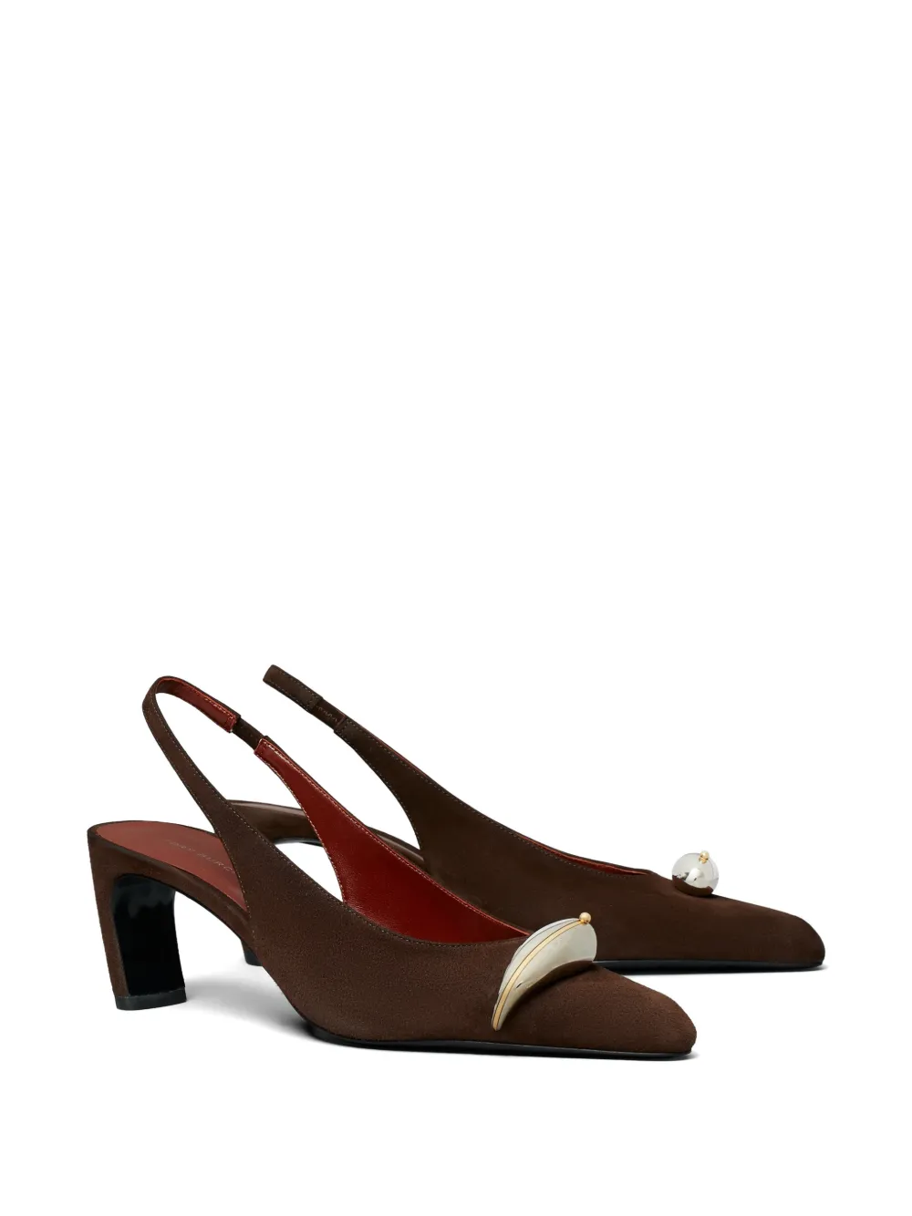 Tory Burch Pierced XL slingback pumps Bruin