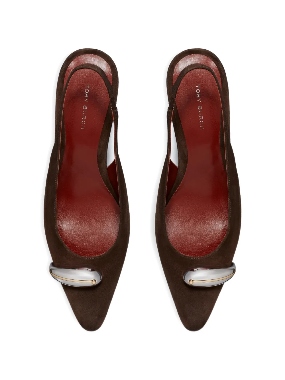 Tory Burch Pierced XL slingback pumps Bruin