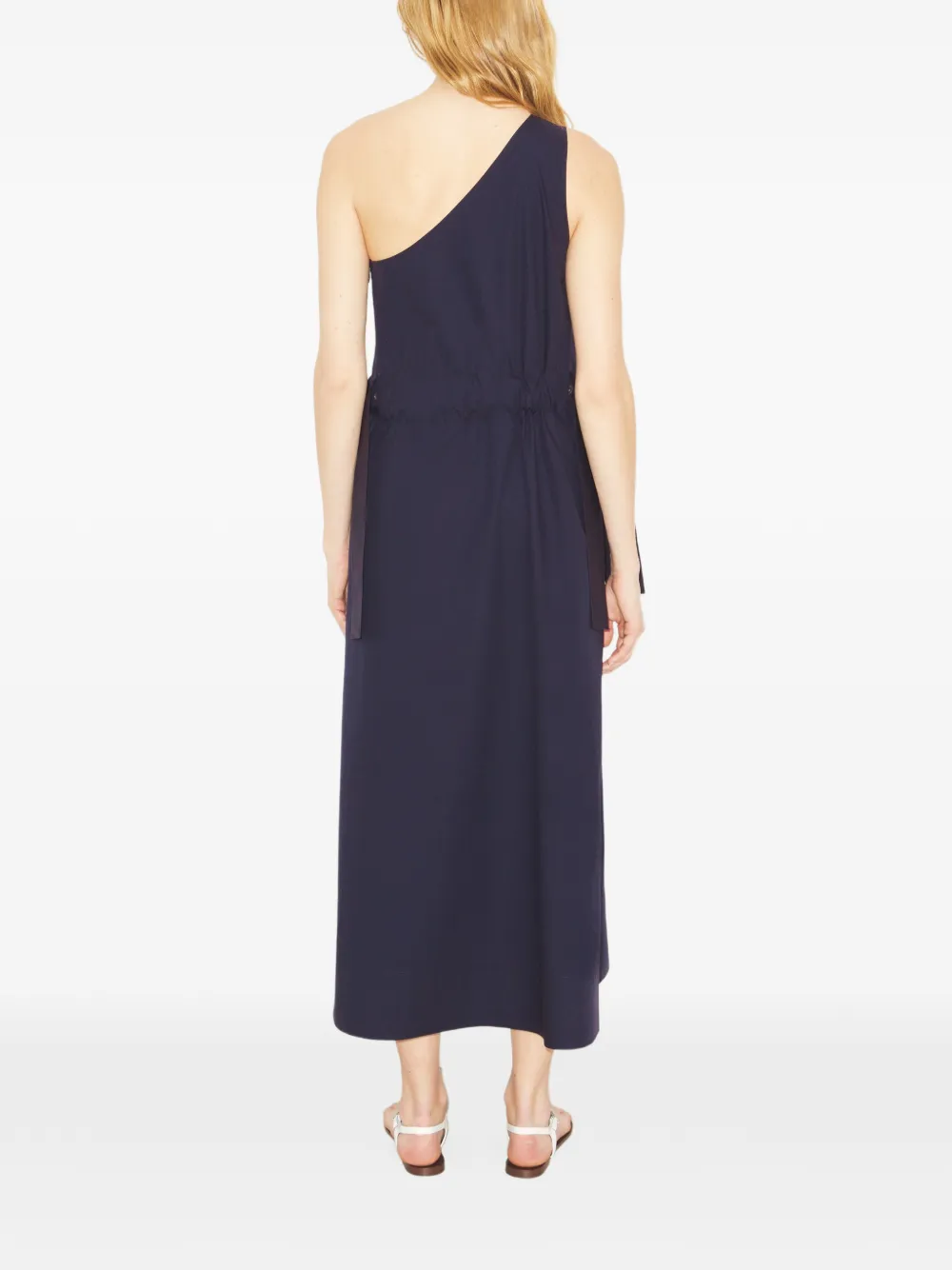 Tory Burch Asymmetrische jurk met ceintuur Blauw