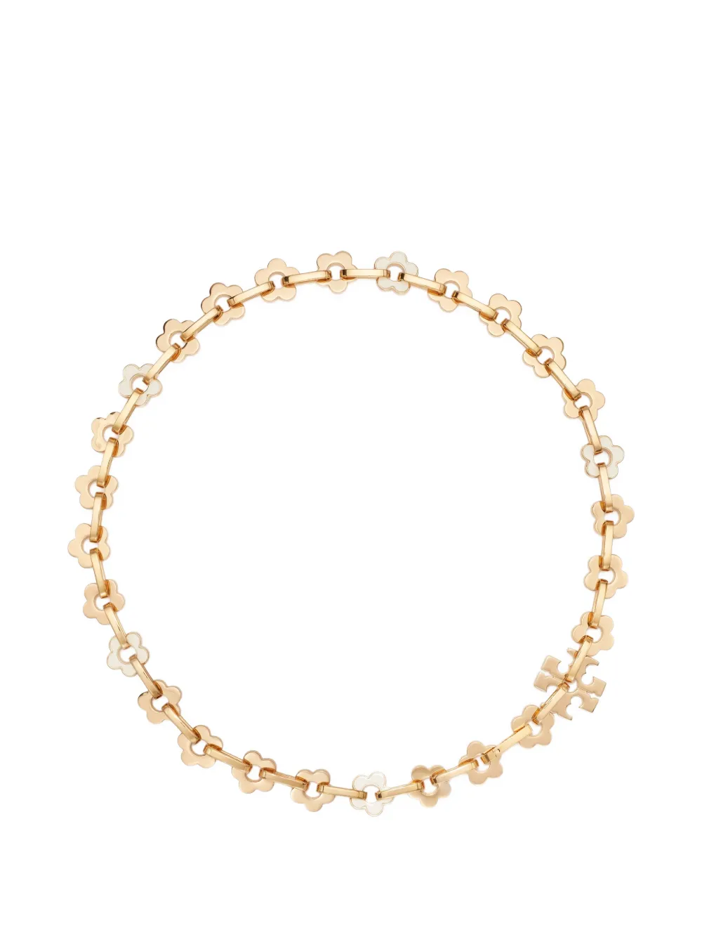 Tory Burch Forget Me Not interlocking necklace - Oro