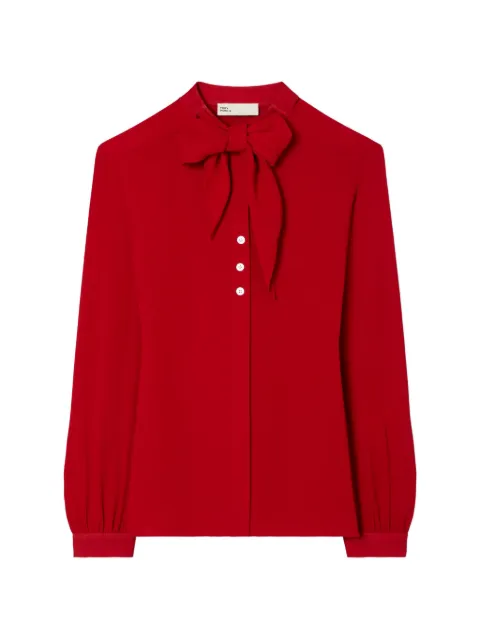 Tory Burch georgette bow blouse