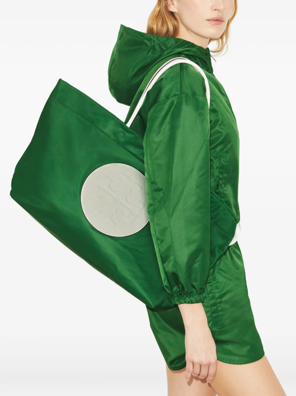 Tory Burch Ella gedraaide shopper Groen