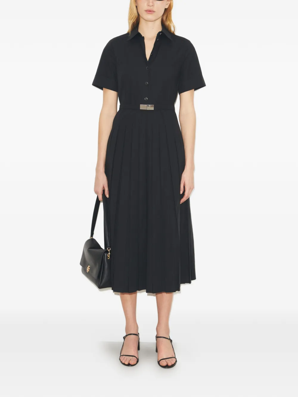 Tory Burch Geplooide blousejurk Zwart