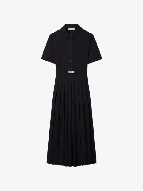 Tory Burch vestido camisero de popelina con pliegues