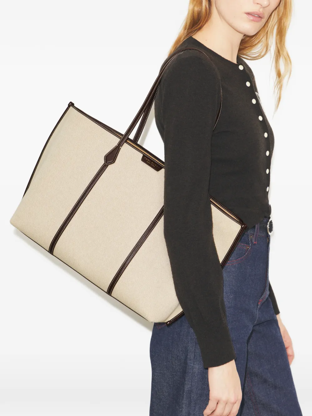 Tory Burch Perry canvas shopper Beige
