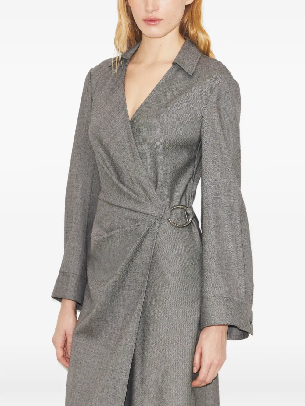 Tory Burch Wollen wikkeljurk Grijs
