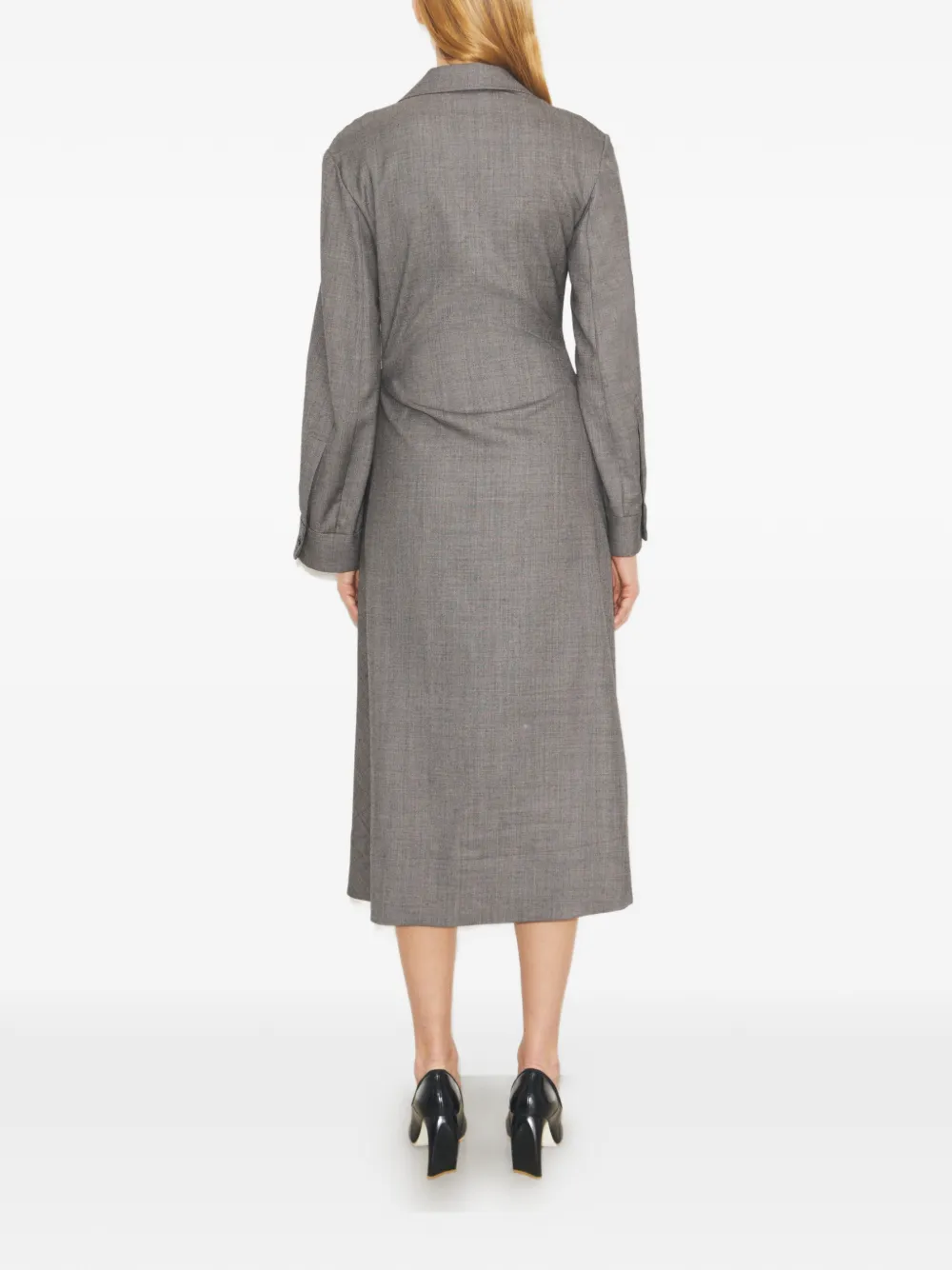 Tory Burch Wollen wikkeljurk Grijs
