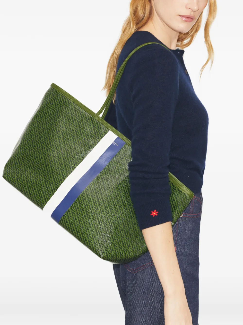 Tory Burch Racer shopper Groen