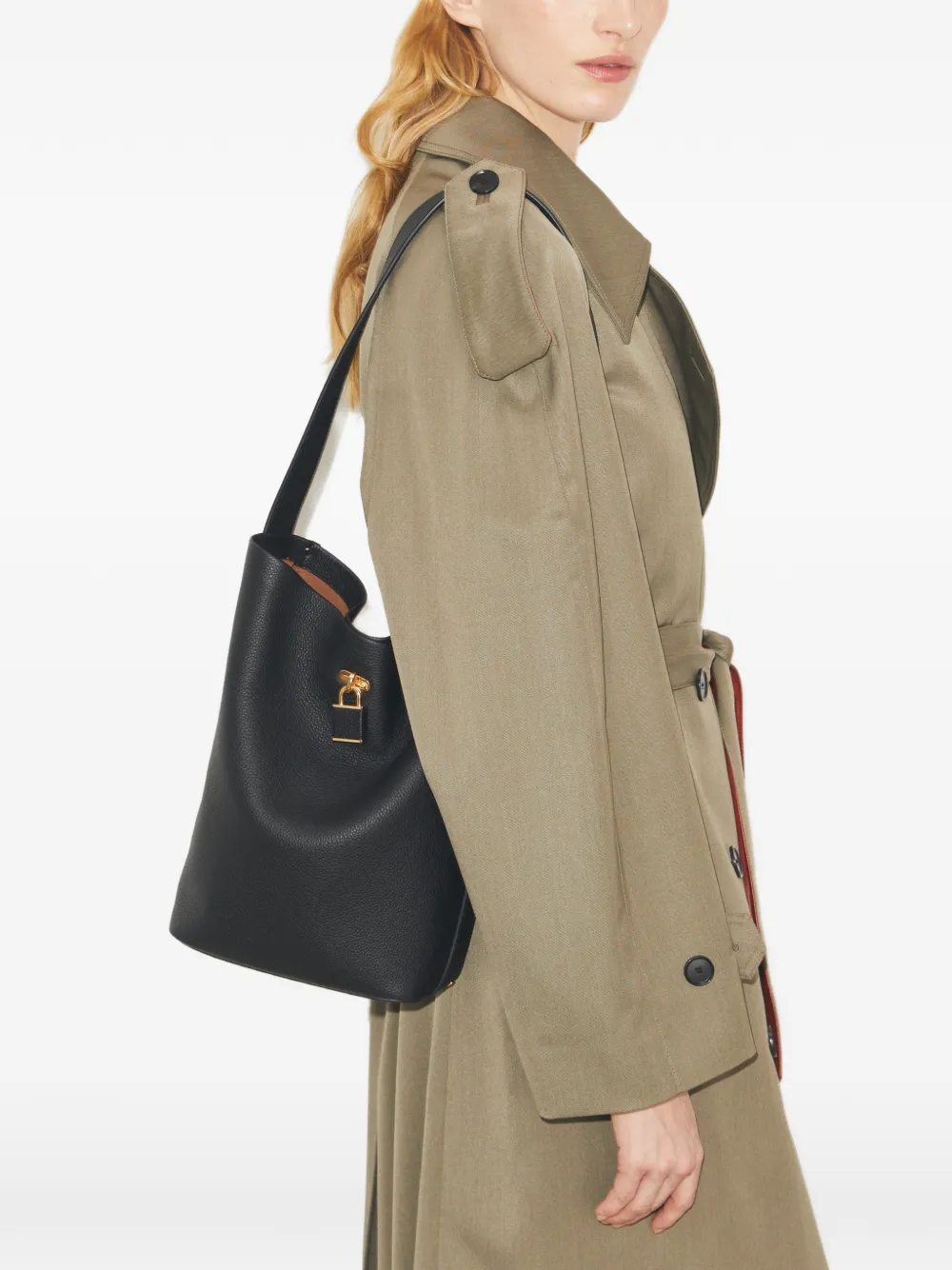 Tory Burch Slim Lock bucket-tas Zwart