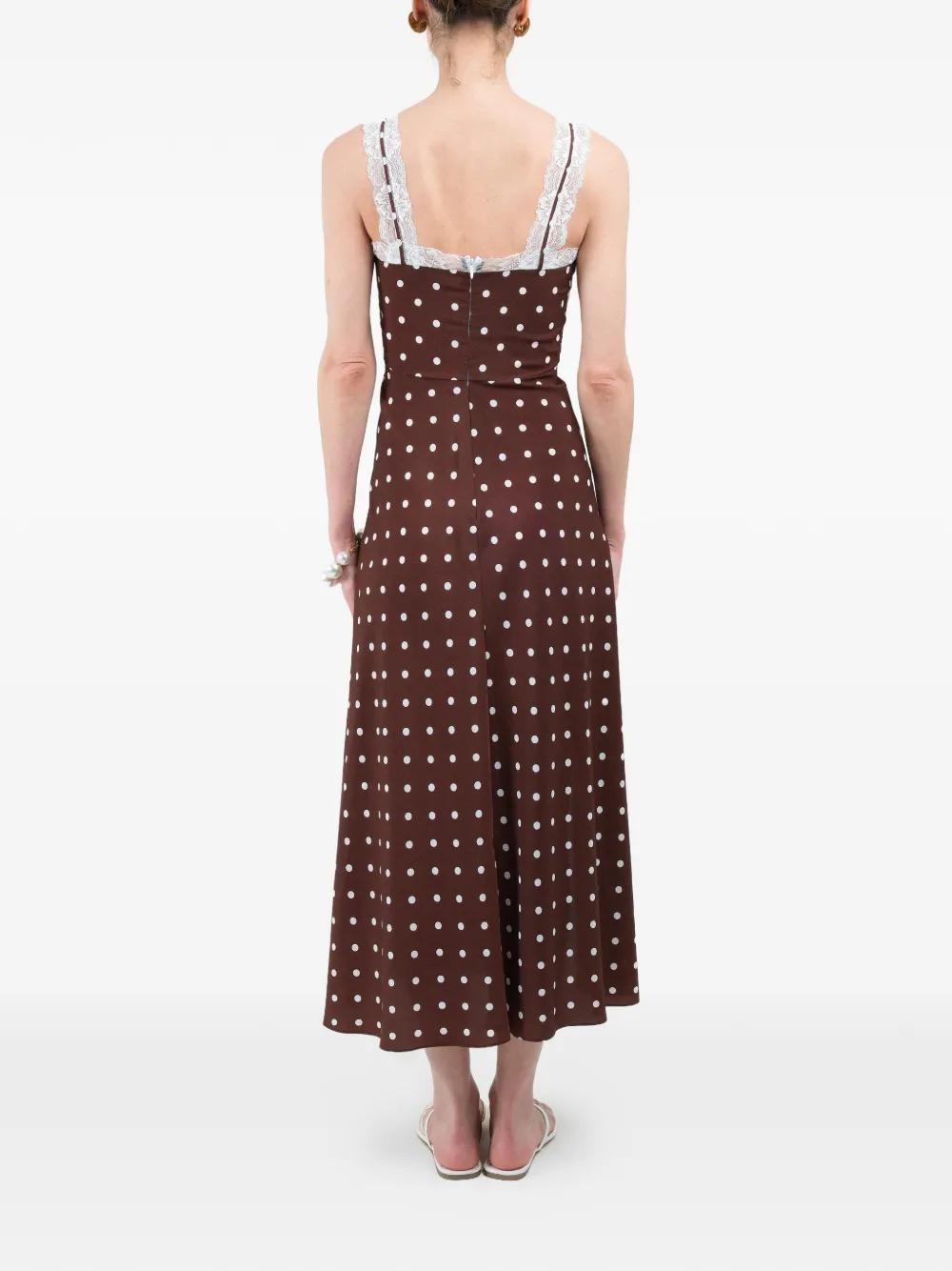 Polka-Dots Lace Maxi Dress