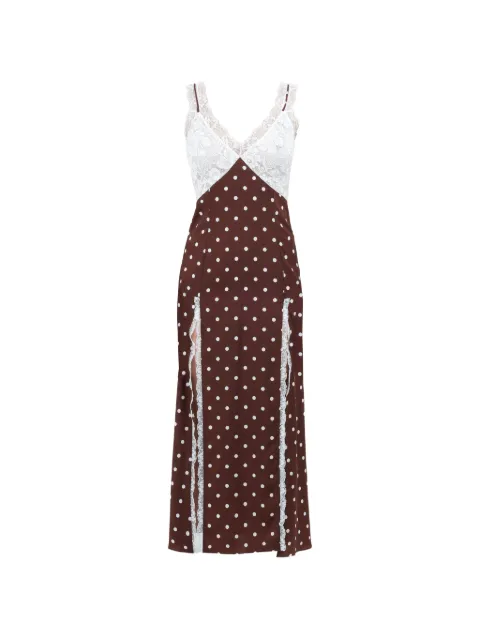 Rowen Rose polka-dots lace maxi dress
