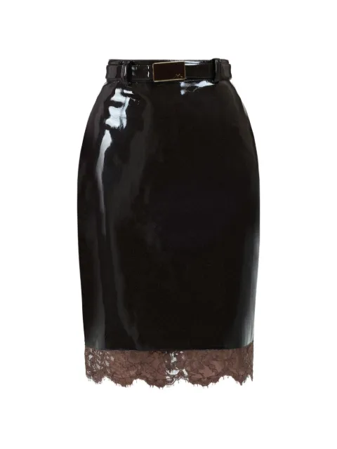 Rowen Rose Gonna midi con finitura in pizzo