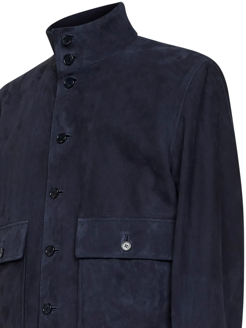  Gucci Suede Bomber Jacket - Blue 