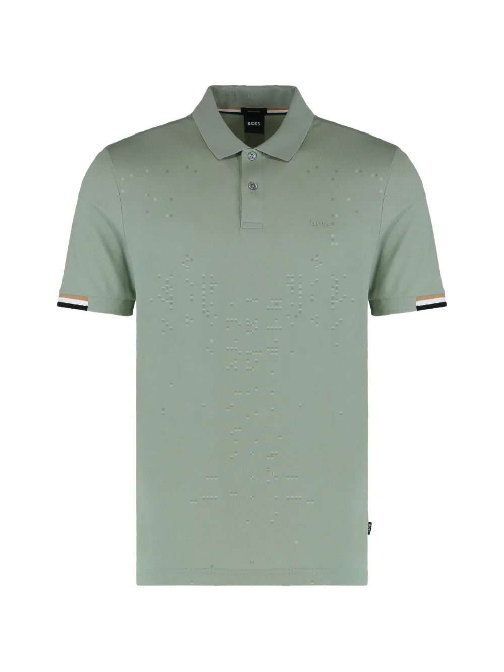 BOSS striped-detail polo shirt - Verde