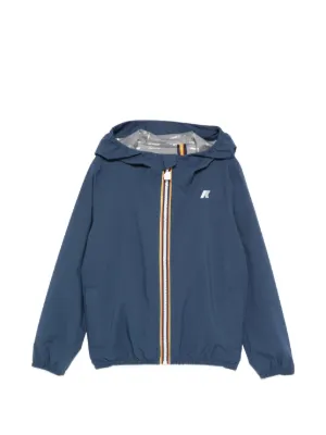 K Way Kids Jaqueta Com Capuz e Logo | Azul | FARFETCH BR