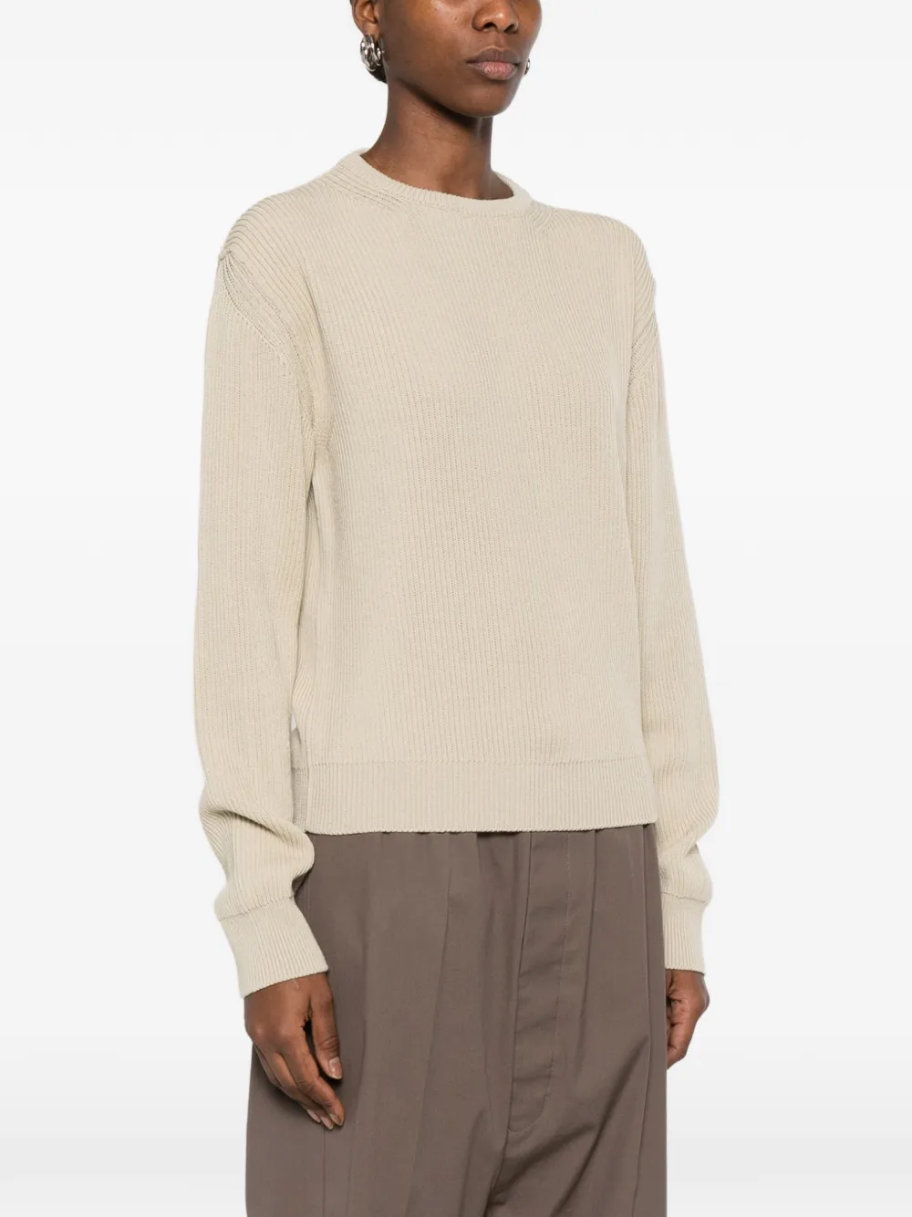 Rick Owens Geribbelde trui Beige