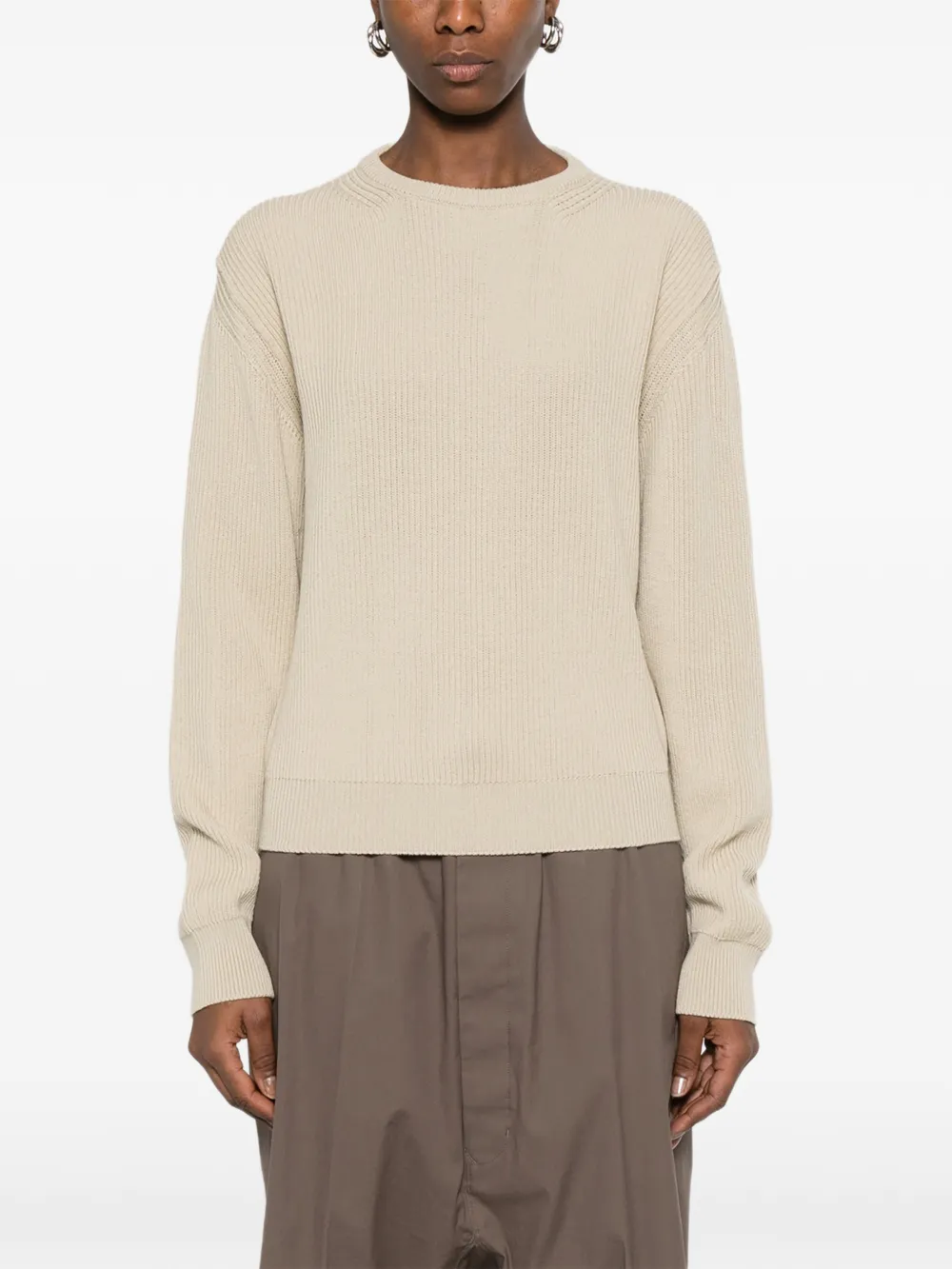 Rick Owens Geribbelde trui Beige